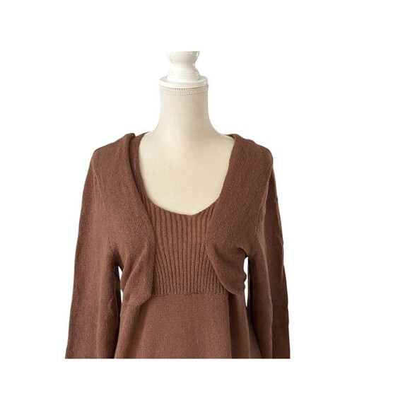 PrettyLittleThing Halter Neck Knitted Sweater Dress Women's Size ~22 Chocolate - Picture 11 of 16